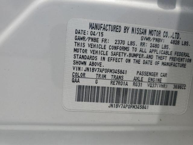2015 INFINITI Q50 BASE - JN1BV7AP0FM345841
