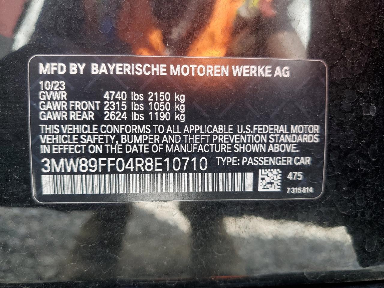 3MW89FF04R8E10710 2024 BMW 330Xi