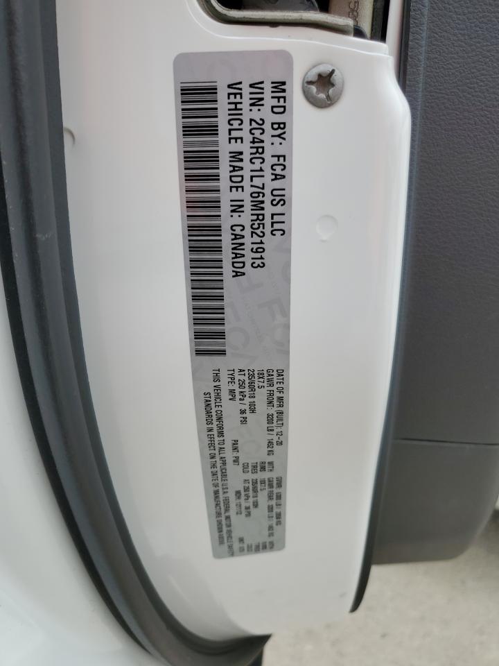 2C4RC1L76MR521913 2021 Chrysler Pacifica Hybrid Touring L