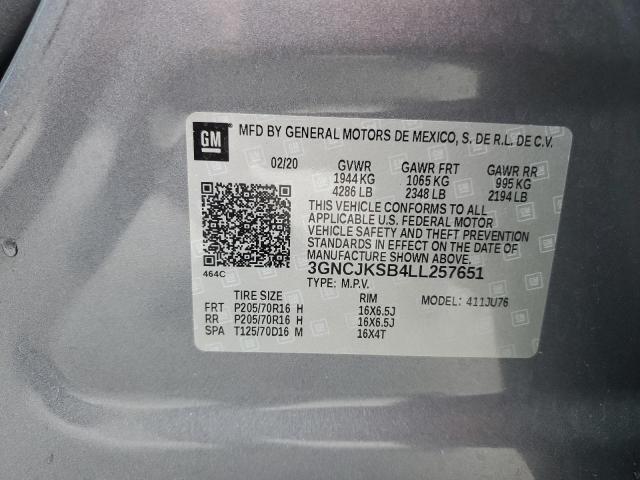 2020 Chevrolet Trax Ls VIN: 3GNCJKSB4LL257651 Lot: 58041244