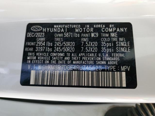 2024 Hyundai Palisade Calligraphy VIN: KM8R7DGE4RU745623 Lot: 58537894