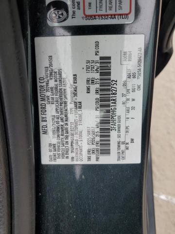 2010 Ford Fusion Se VIN: 3FAHP0HG1AR182752 Lot: 57883504