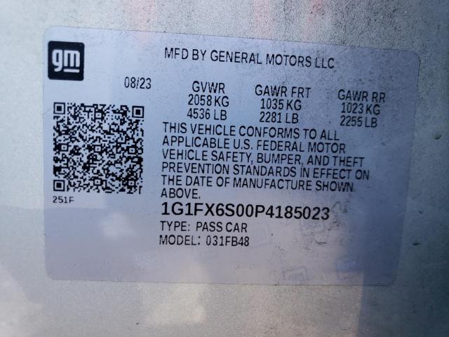 2023 CHEVROLET BOLT EV 2L - 1G1FX6S00P4185023