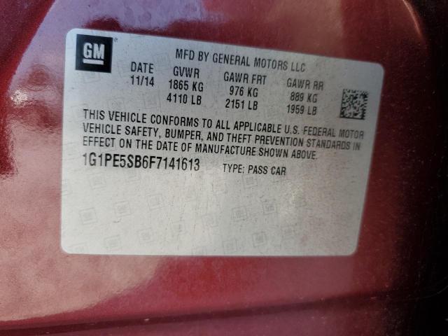 2015 CHEVROLET CRUZE LT - 1G1PE5SB6F7141613