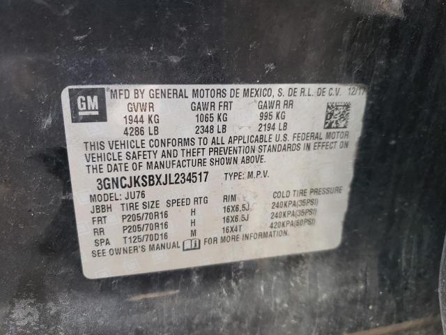 2018 Chevrolet Trax Ls VIN: 3GNCJKSBXJL234517 Lot: 57269814