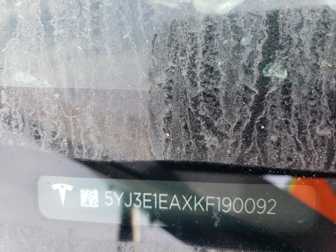 5YJ3E1EAXKF190092 2019 Tesla Model 3