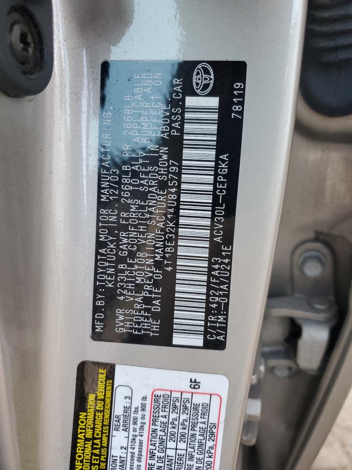 4T1BE32K14U845797 2004 Toyota Camry Le