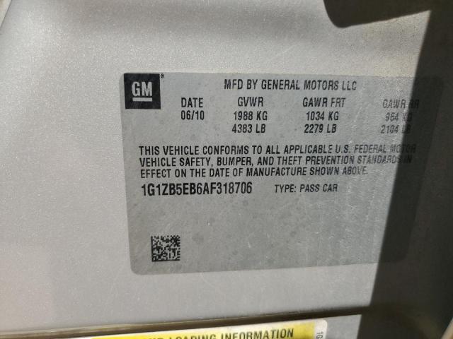 2010 Chevrolet Malibu Ls VIN: 1G1ZB5EB6AF318706 Lot: 58754824