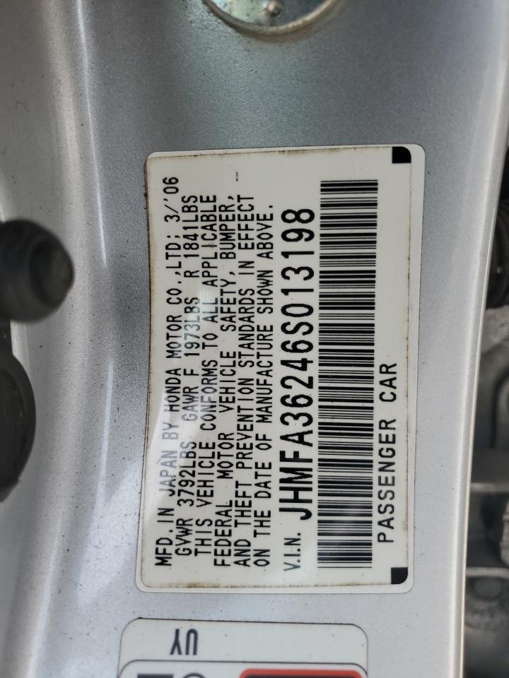 JHMFA36246S013198 2006 Honda Civic Hybrid JHMFA36246S013198 2006 Honda Civic Hybrid