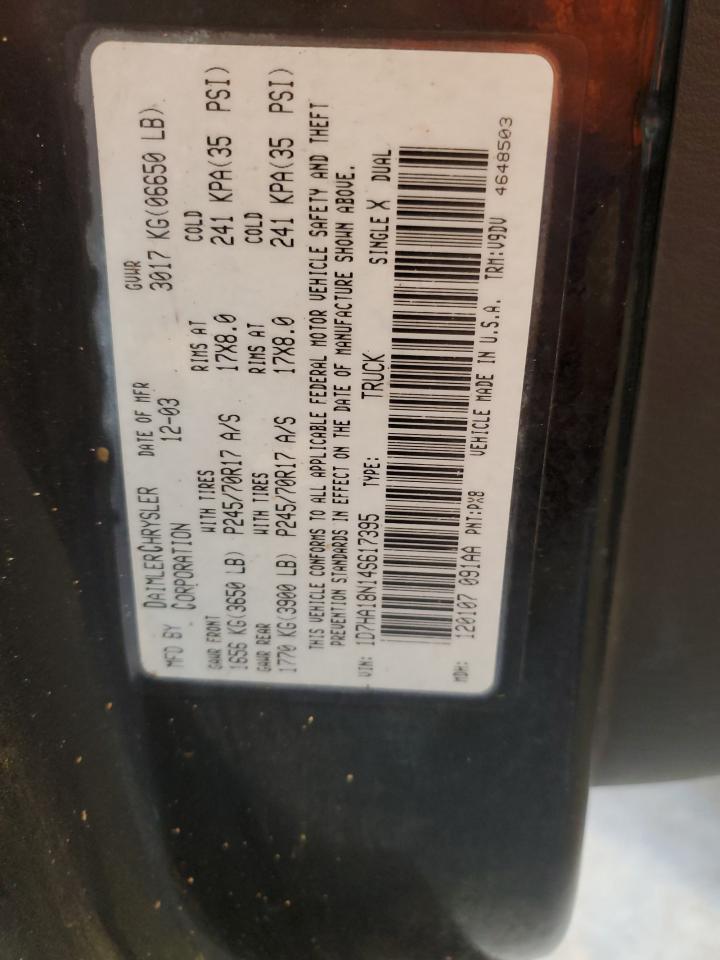 1D7HA18N14S617395 2004 Dodge Ram 1500 St