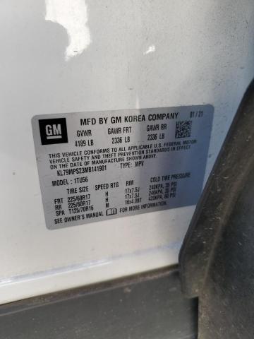 2021 Chevrolet Trailblazer Lt VIN: KL79MPS23MB141901 Lot: 57584204