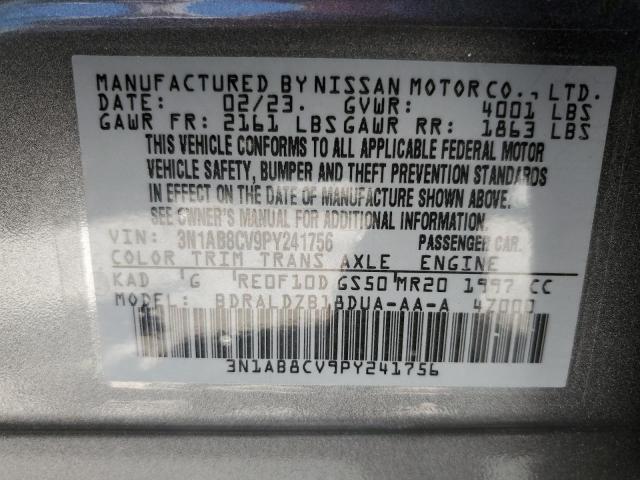 2023 Nissan Sentra Sv VIN: 3N1AB8CV9PY241756 Lot: 59378784