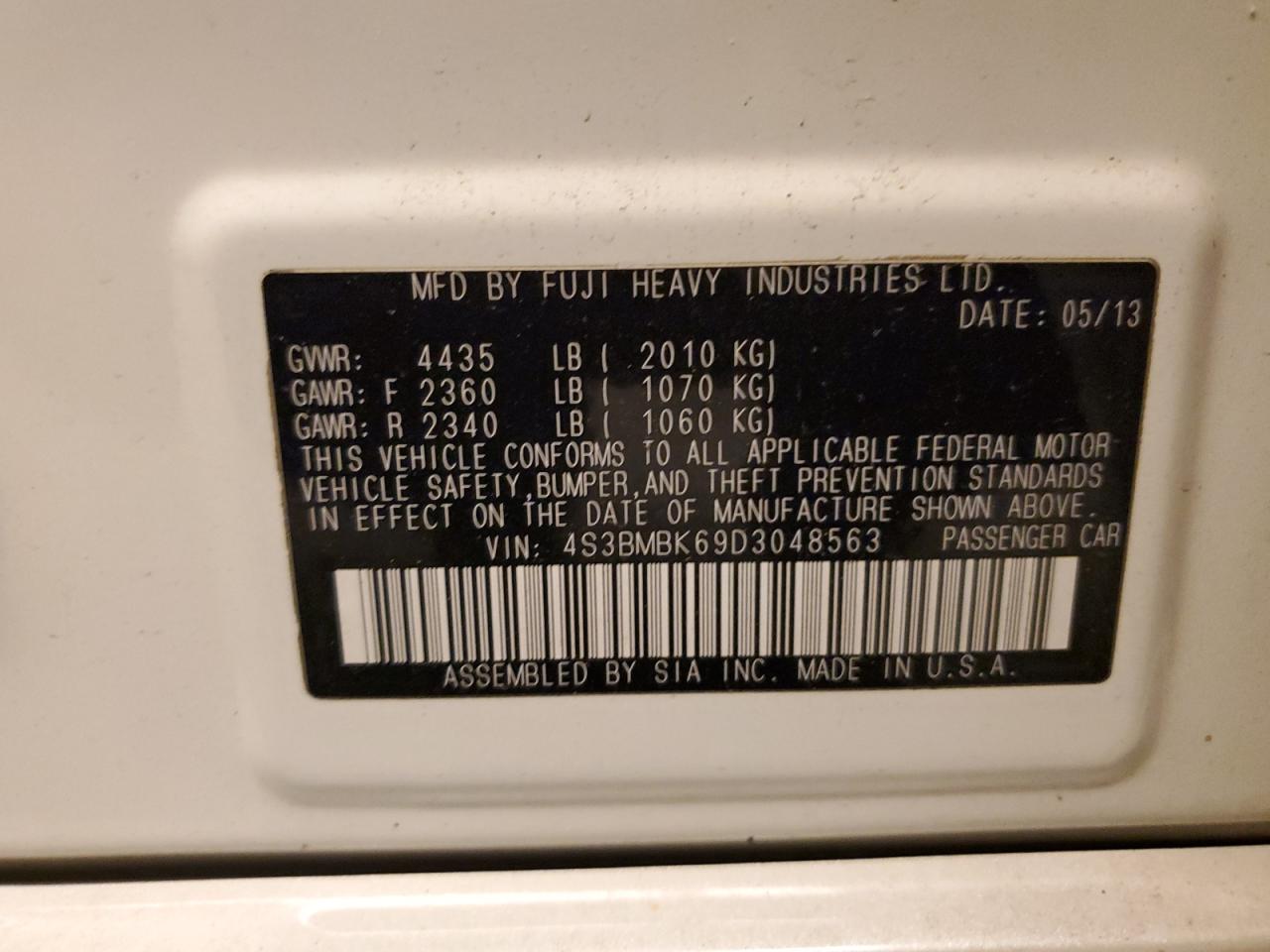 4S3BMBK69D3048563 2013 Subaru Legacy 2.5I Limited