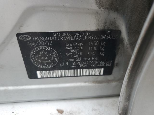 2013 Hyundai Sonata Gls VIN: 5NPEB4AC9DH586612 Lot: 57201614