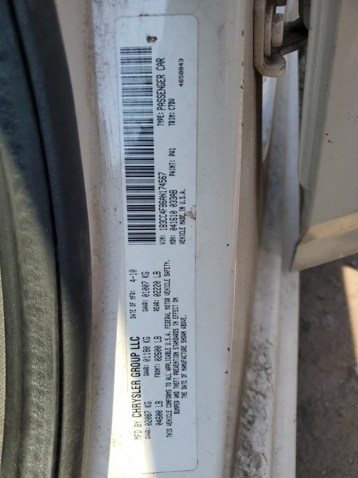 1B3CC4FB6AN174567 2010 Dodge Avenger Sxt