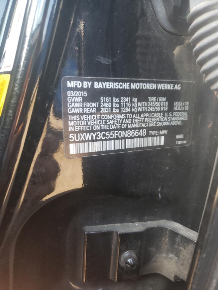 5UXWY3C55F0N86648 2015 BMW X3 xDrive28D