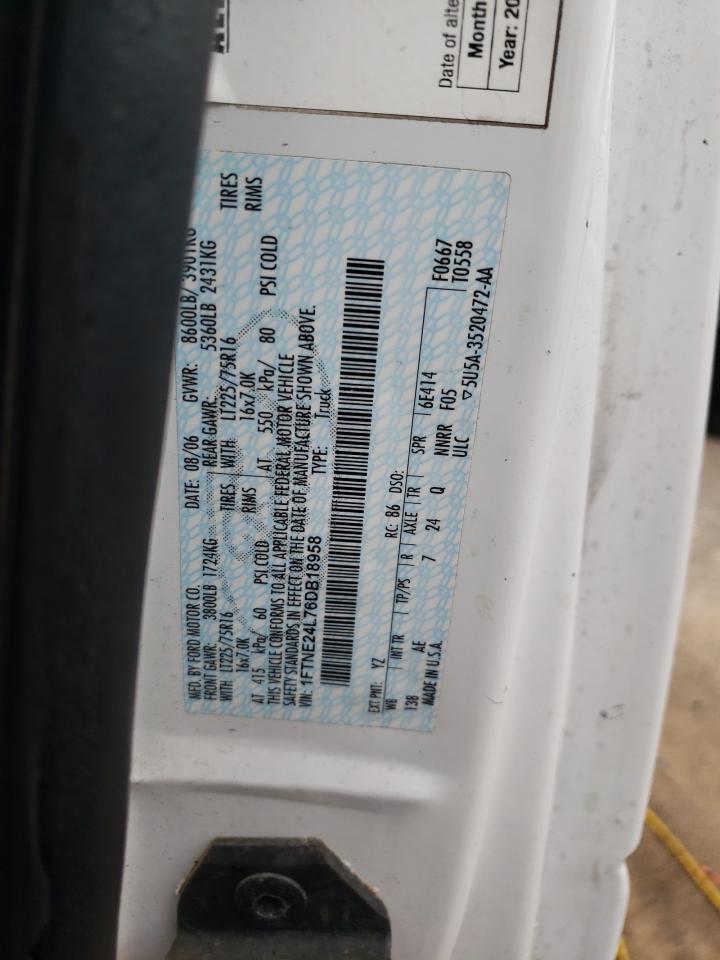 1FTNE24L76DB18958 2006 Ford Econoline E250 Van