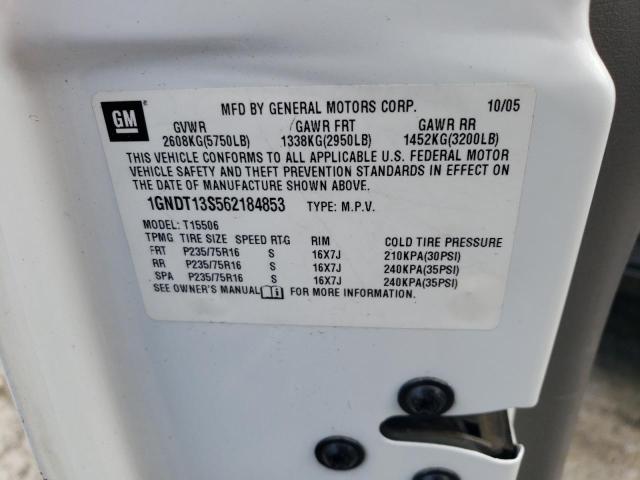 2006 Chevrolet Trailblazer Ls VIN: 1GNDT13S562184853 Lot: 57306014