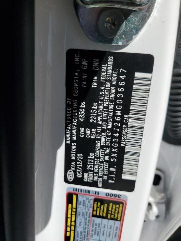 2021 Kia K5 Ex VIN: 5XXG34J26MG036647 Lot: 58305304