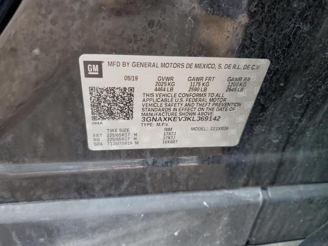 2019 Chevrolet Equinox Lt VIN: 3GNAXKEV3KL369142 Lot: 57847934