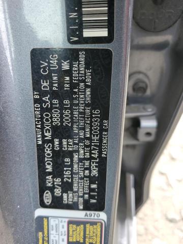 2017 Kia Forte Lx VIN: 3KPFL4A71HE039316 Lot: 56489234