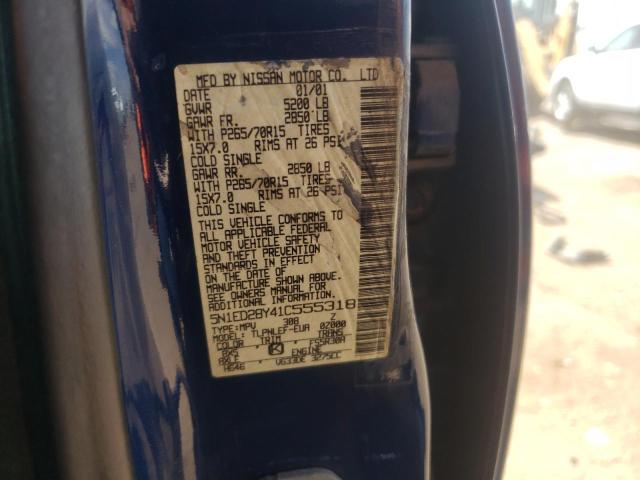 2001 Nissan Xterra Xe VIN: 5N1ED28Y41C555318 Lot: 60423944