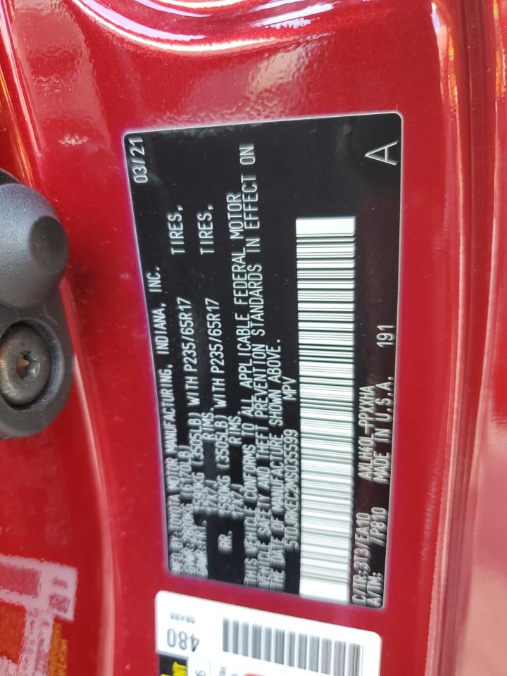 5TDJRKEC2MS035599 2021 Toyota Sienna Xle