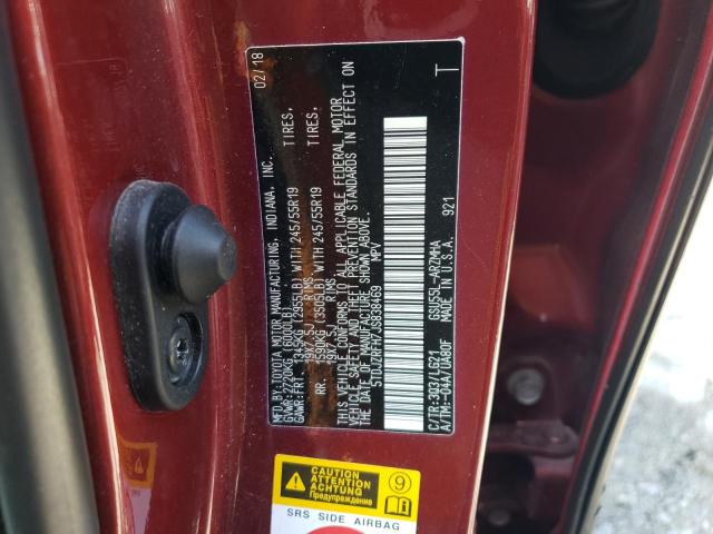 2018 Toyota Highlander Se VIN: 5TDJZRFH7JS838469 Lot: 58830634