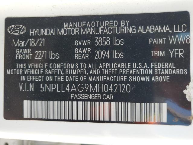 2021 Hyundai Elantra Se VIN: 5NPLL4AG9MH042120 Lot: 60289724