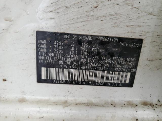 2022 SUBARU IMPREZA 4S3GTAB66N3713570