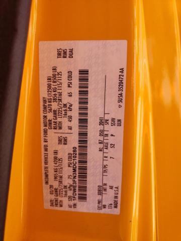 2021 Ford Econoline E350 Super Duty Cutaway Van VIN: 1FDWE3FN3MDC10280 Lot: 57770064