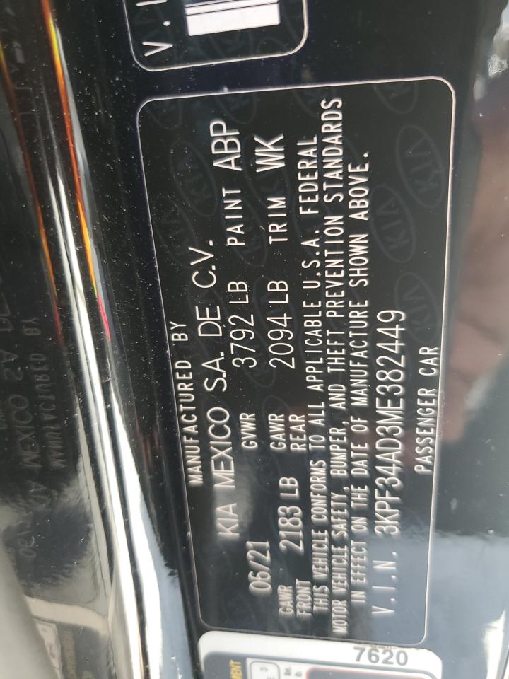 3KPF34AD3ME382449 2021 Kia Forte Gt Line