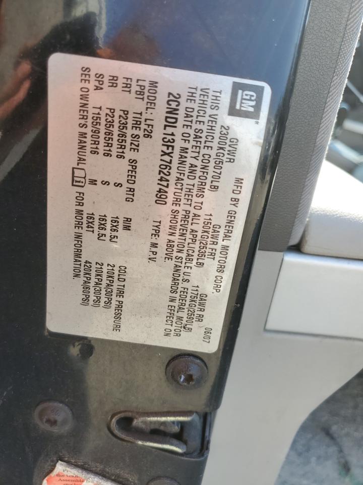 2CNDL13FX76247490 2007 Chevrolet Equinox Ls
