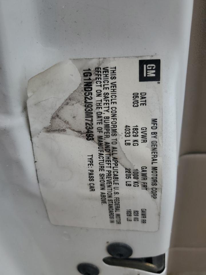 1G1ND52J93M723493 2003 Chevrolet Malibu