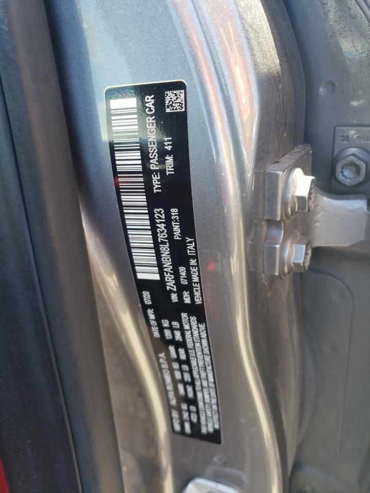 ZARFANBN8L7634123 2020 Alfa Romeo Giulia Ti