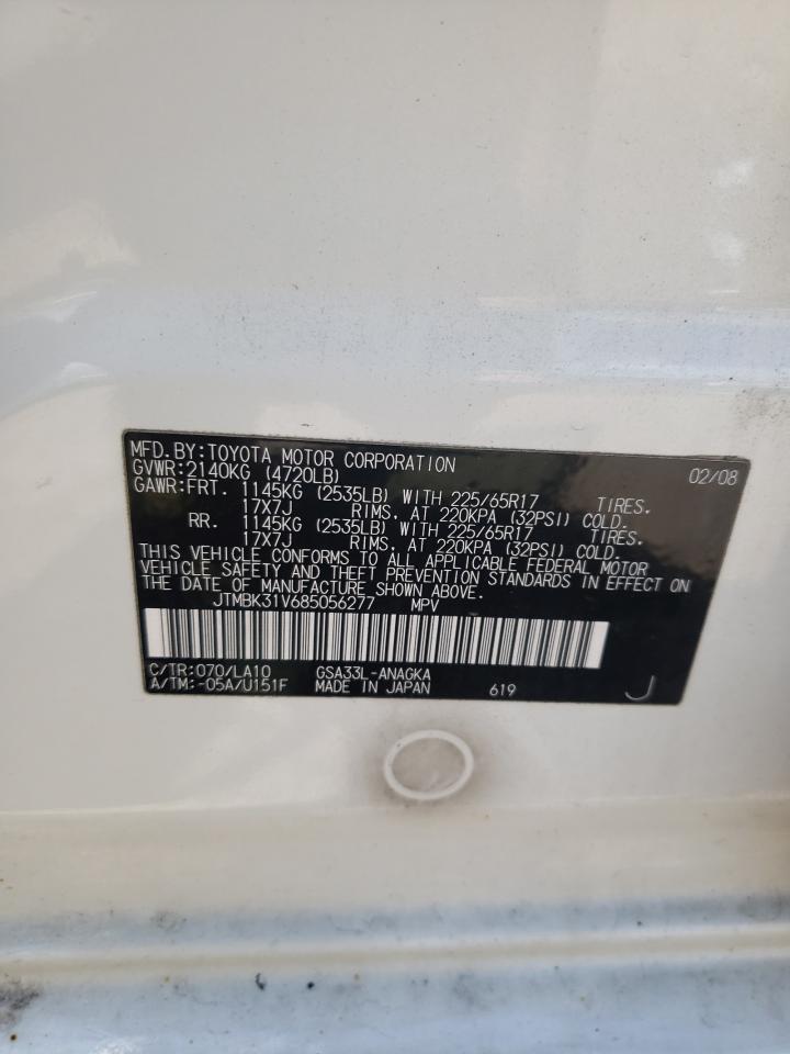 JTMBK31V685056277 2008 Toyota Rav4 Limited