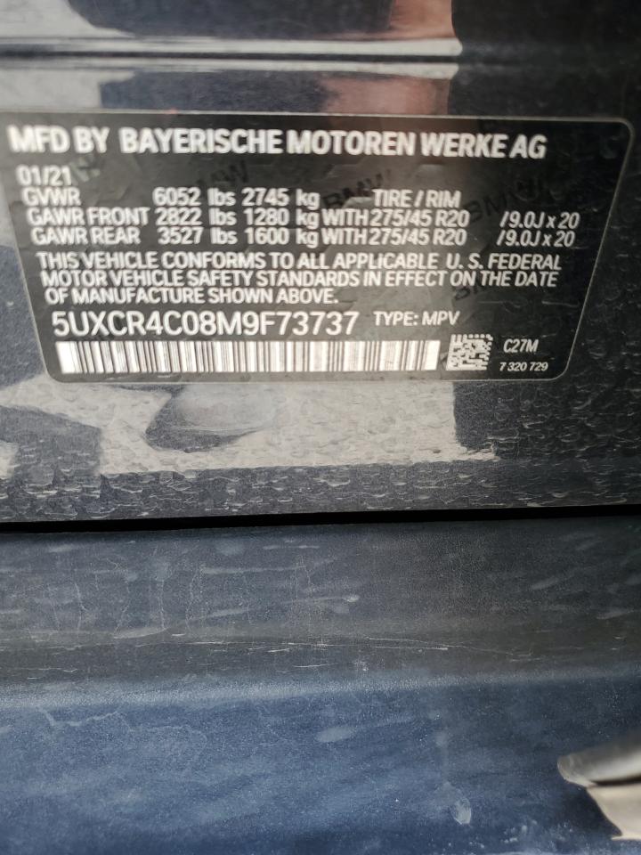 5UXCR4C08M9F73737 2021 BMW X5 Sdrive 40I