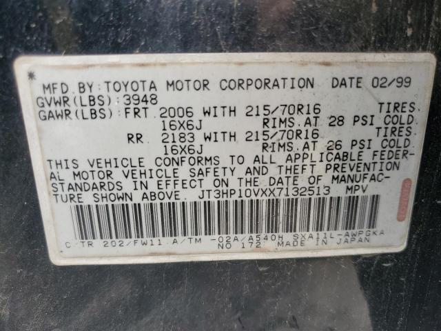 1999 Toyota Rav4 VIN: JT3HP10VXX7132513 Lot: 57878864