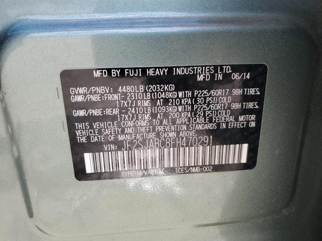 2015 Subaru Forester 2.5I VIN: JF2SJABC8FH470291 Lot: 58576314