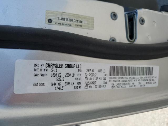 2011 Jeep Compass Sport VIN: 1J4NT1FB9BD241041 Lot: 59978584