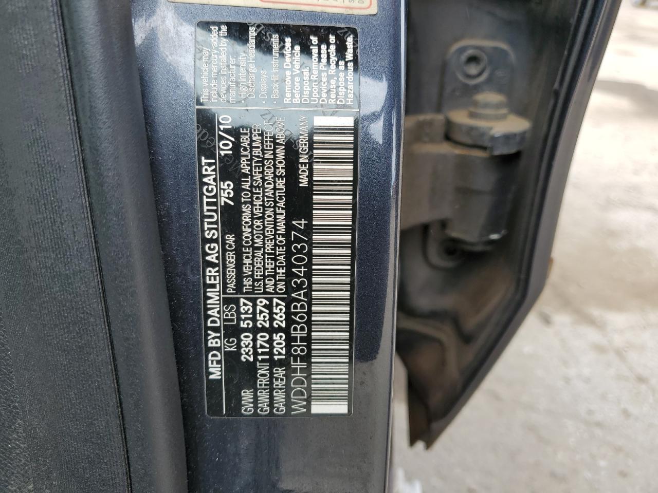 WDDHF8HB6BA340374 2011 Mercedes-Benz E 350 4Matic