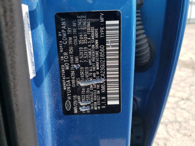 2016 Hyundai Tucson Limited VIN: KM8J3CA23GU218560 Lot: 59834844