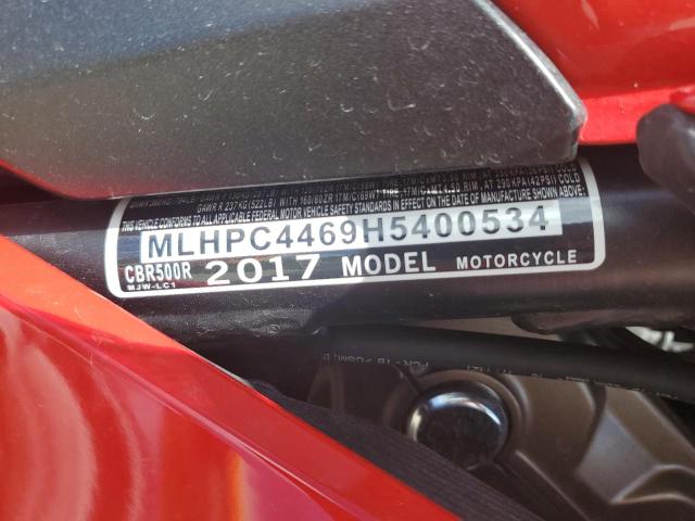 2017 HONDA CBR500 R - MLHPC4469H5400534
