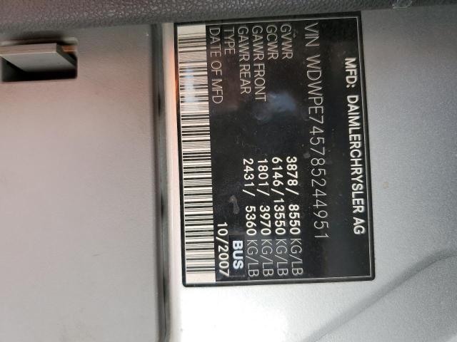 2008 Dodge Sprinter 2500 VIN: WDWPE745785244951 Lot: 59500764