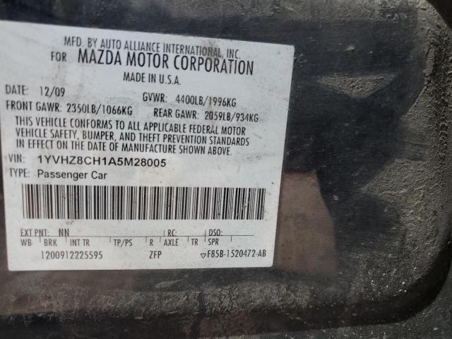 2010 Mazda 6 I VIN: 1YVHZ8CH1A5M28005 Lot: 57197434