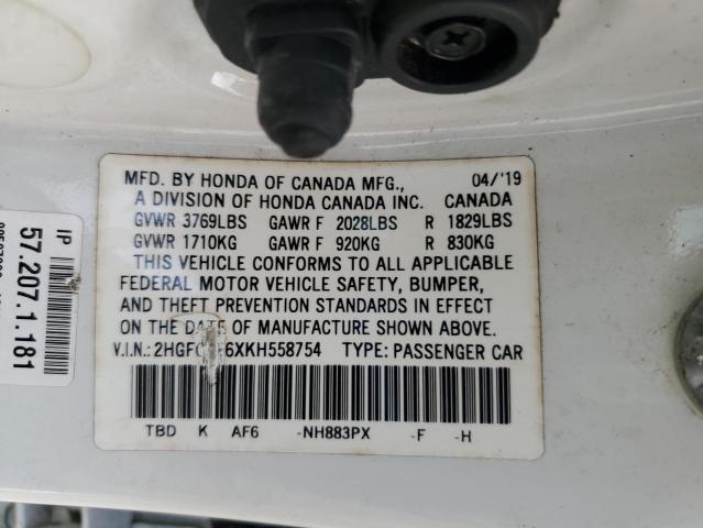 2HGFC2F6XKH558754 2019 HONDA CIVIC - Image 13