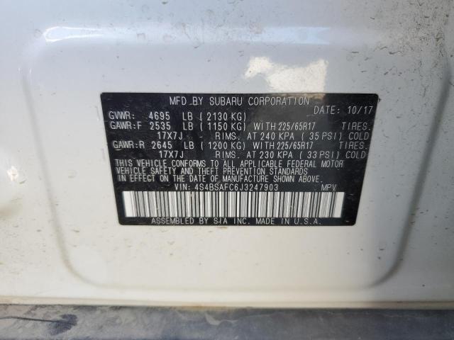 2018 Subaru Outback 2.5I Premium VIN: 4S4BSAFC6J3247903 Lot: 60850224