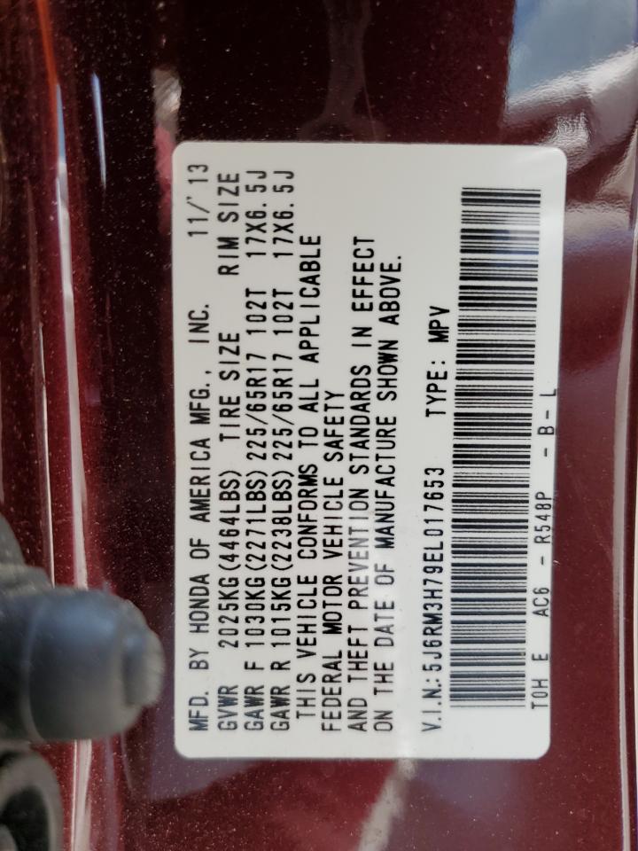 5J6RM3H79EL017653 2014 Honda Cr-V Exl