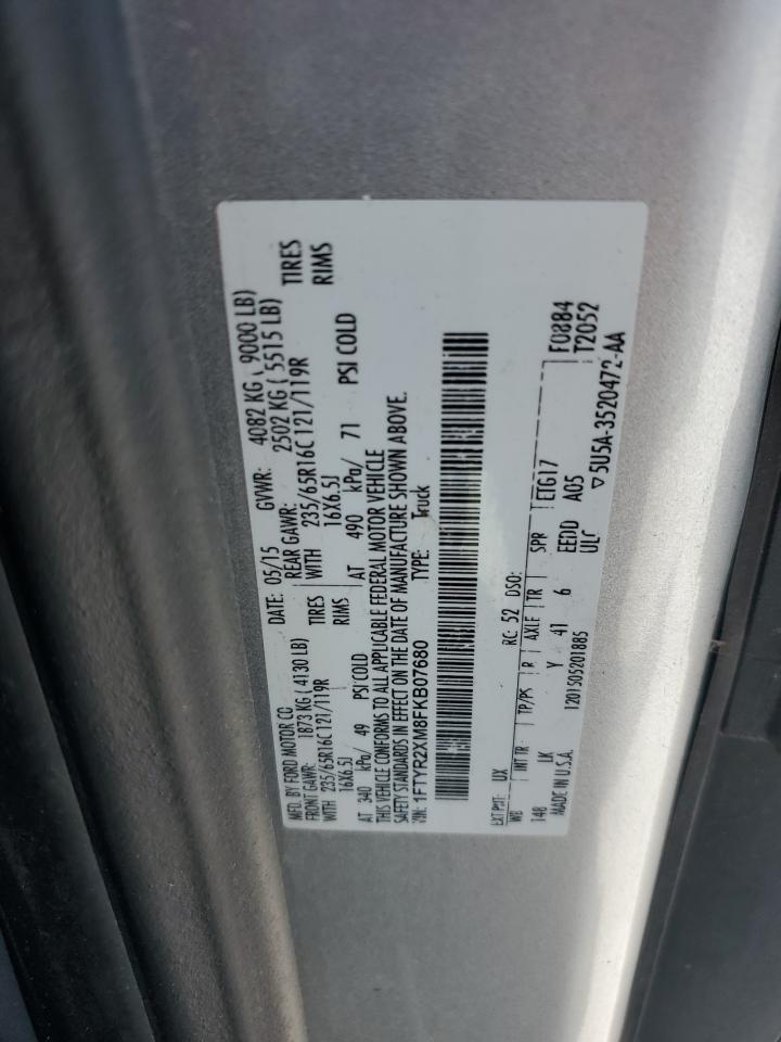 1FTYR2XM8FKB07680 2015 Ford Transit T-250