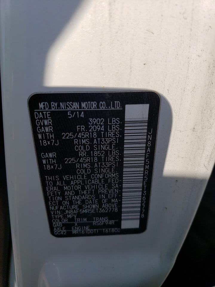 JN8AF5MR5ET362778 2014 Nissan Juke S